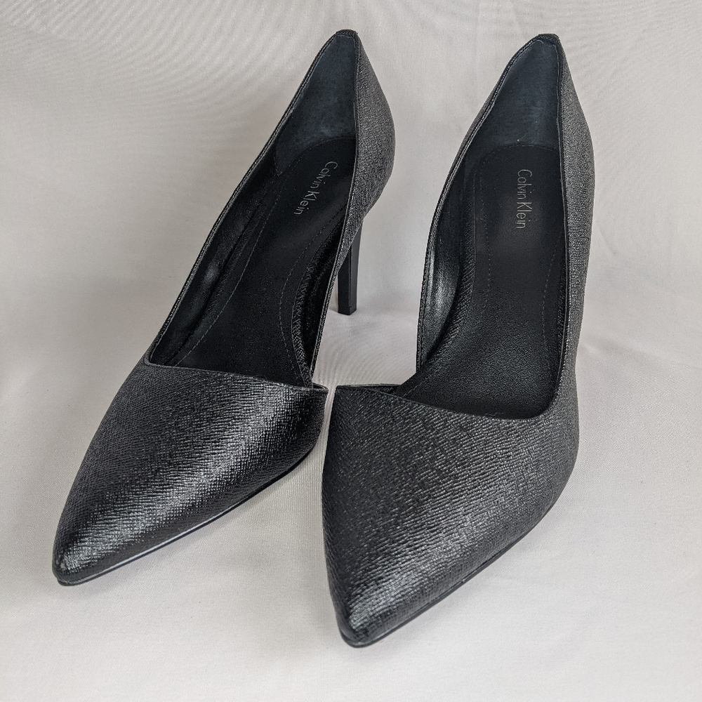 Calvin Klein Textured Black Heels